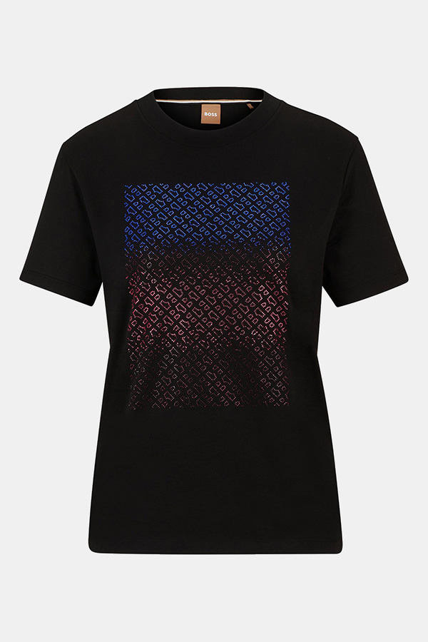 ΓΥΝΑΙΚΕΙΑ ΜΠΛΟΥΖΑ T-SHIRT BOSS - 001 ΜΑΥΡΟ